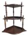 Corner wall display with 3 mahogany shelves