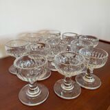 Verres à pied cristal anciens (X12)