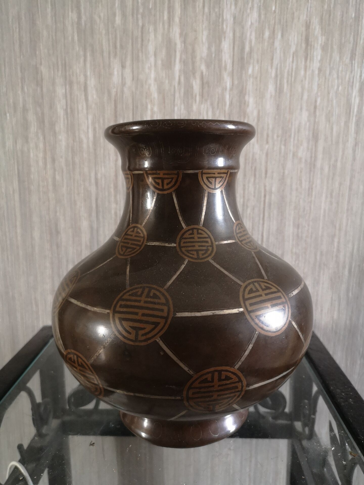 Vase bronze asiatique 19 ème chine