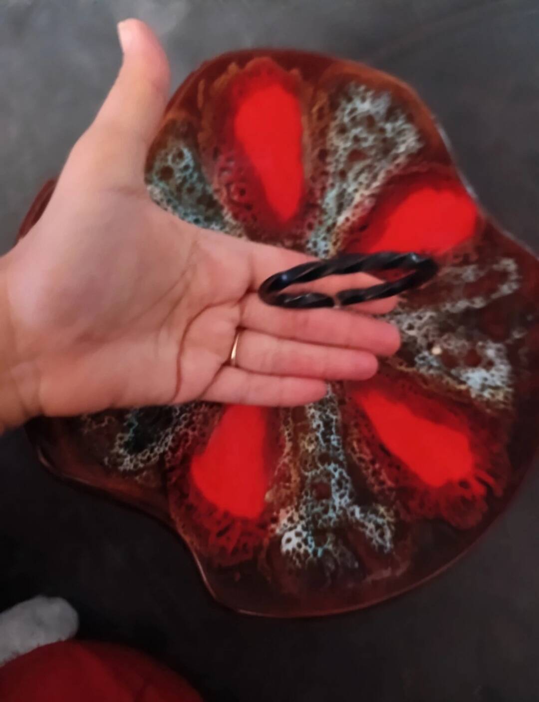 Cheese service Vallauris | Glazed volcanic red ceramic