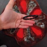 Cheese service Vallauris | Glazed volcanic red ceramic