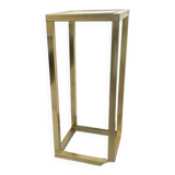 Console laiton et verre 1970 signée Pierre Vandel Paris