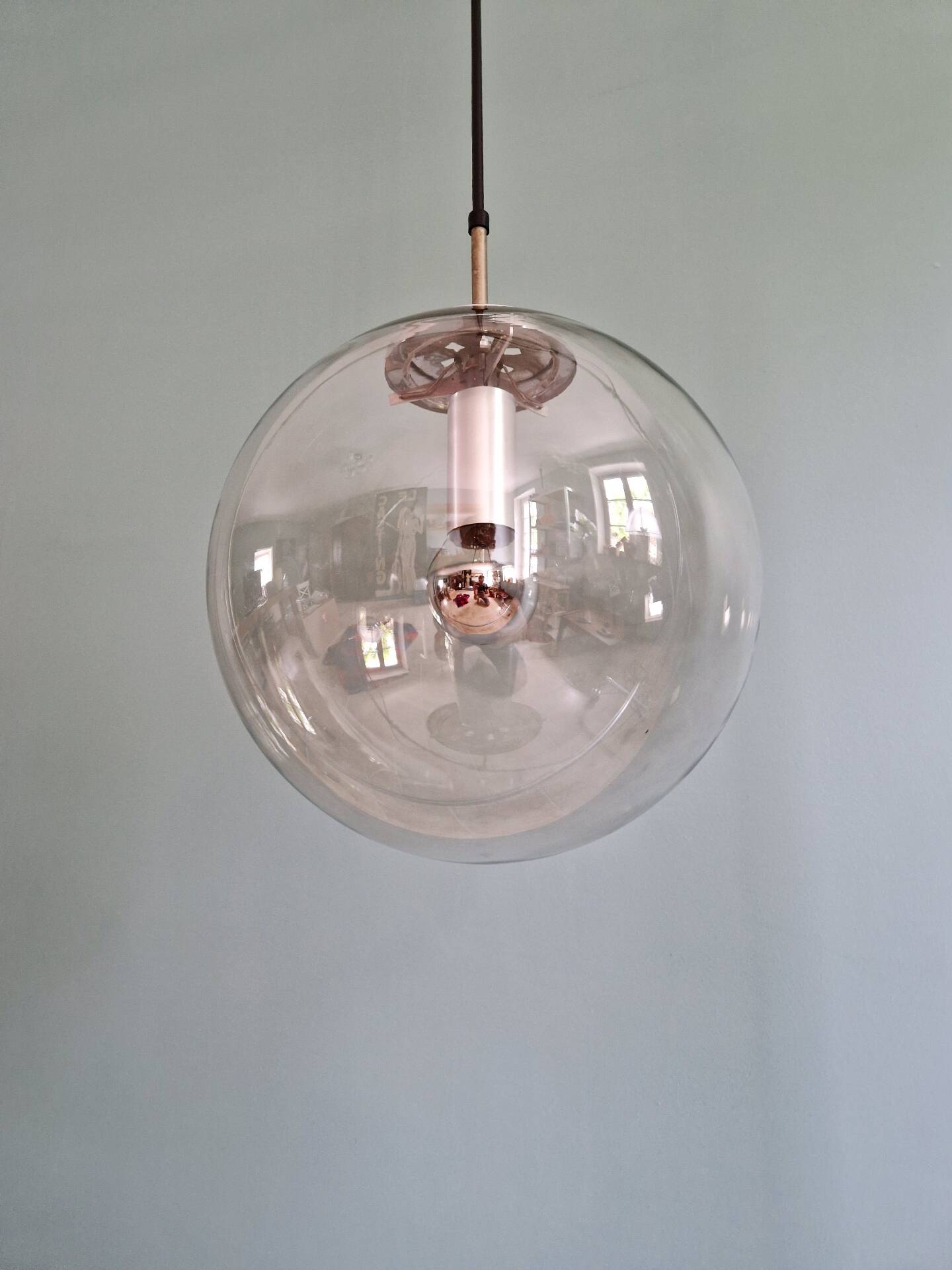 Suspension Space Age in smoked glass