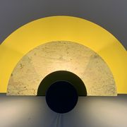 Colorful metal and glass wall light  Arlus 1980
