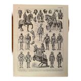 Lithograph on armor and knights - 1920