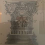 Gravure d’architecture ancienne — Chapiteau classique — Encadrement re