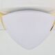 Regency Brass and White Glass Ceiling Lamp from Milan, Spain, 1970s