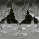 Set of 6 crystal water glasses from arques, pompadour model