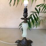Rustic brass onyx lamp base