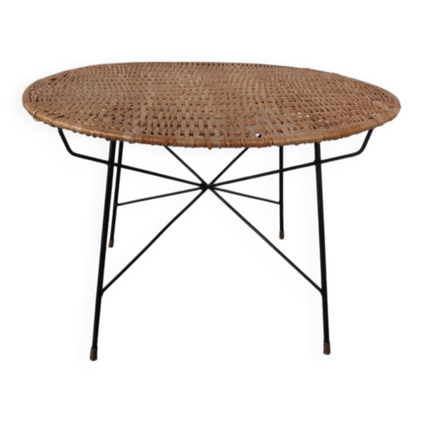Italian String Basket Coffee Table, 1950s