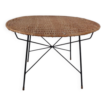 Italian String Basket Coffee Table, 1950s