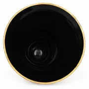 Superb Large Art Deco Ruppel Boom Vase – Black Glass with Fine Gold Gilding