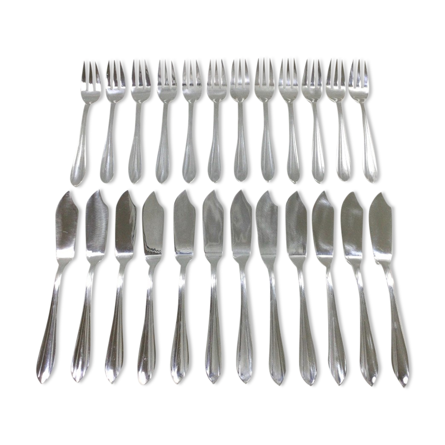 12 art deco fish cutlery