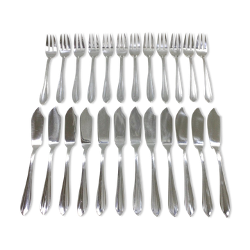 12 couverts à poisson art déco
