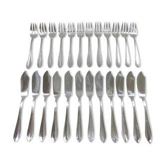 12 art deco fish cutlery