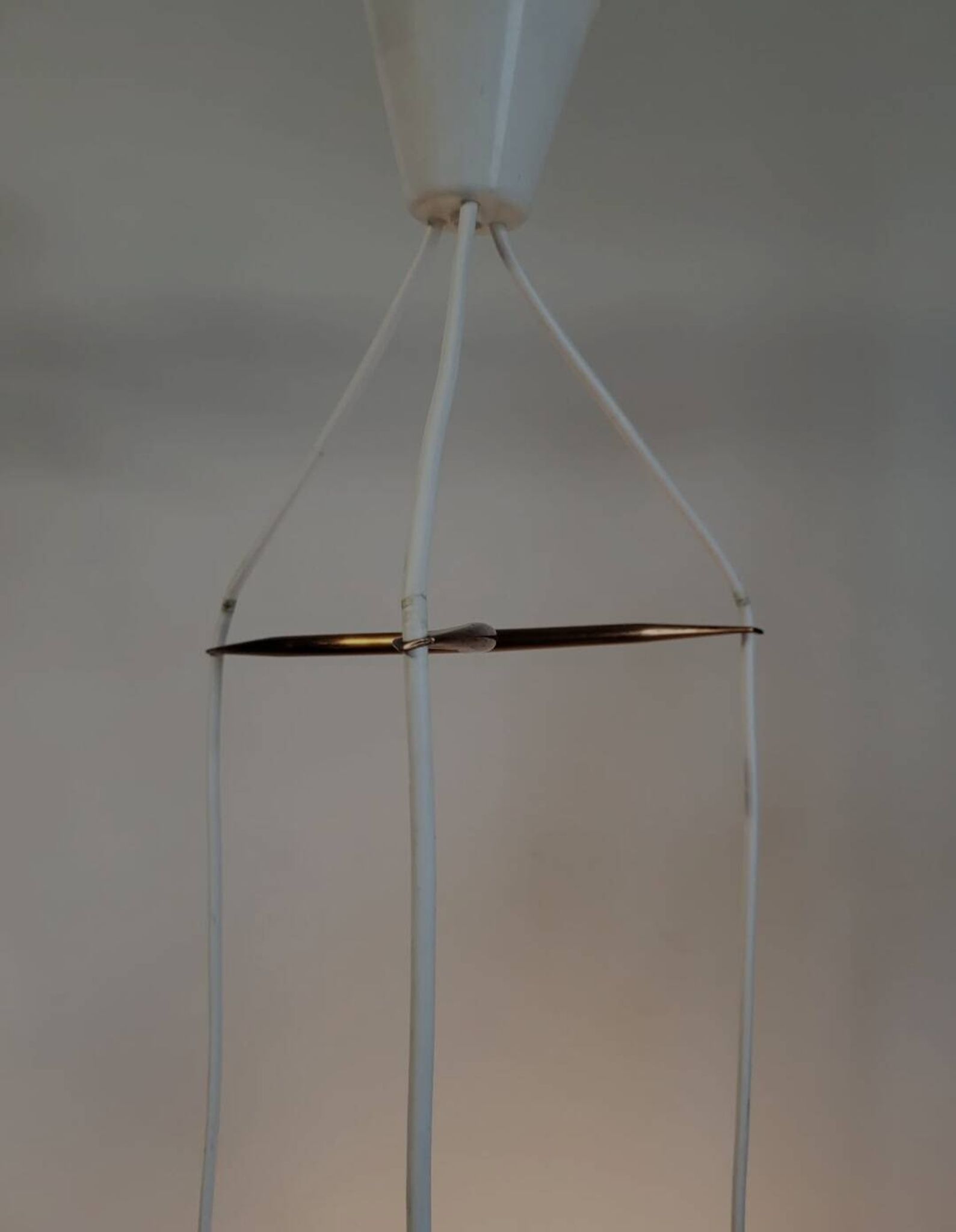 Vintage Scandinavian suspension in plexiglass and copper, probably Danish.