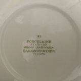 Assiette creuse porcelaine Sarguemines oiseau
