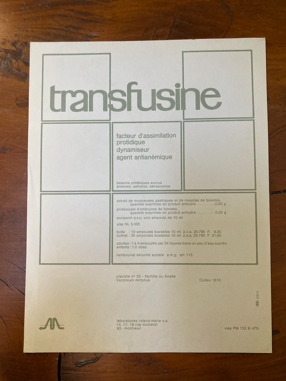 Blueberry botanical poster