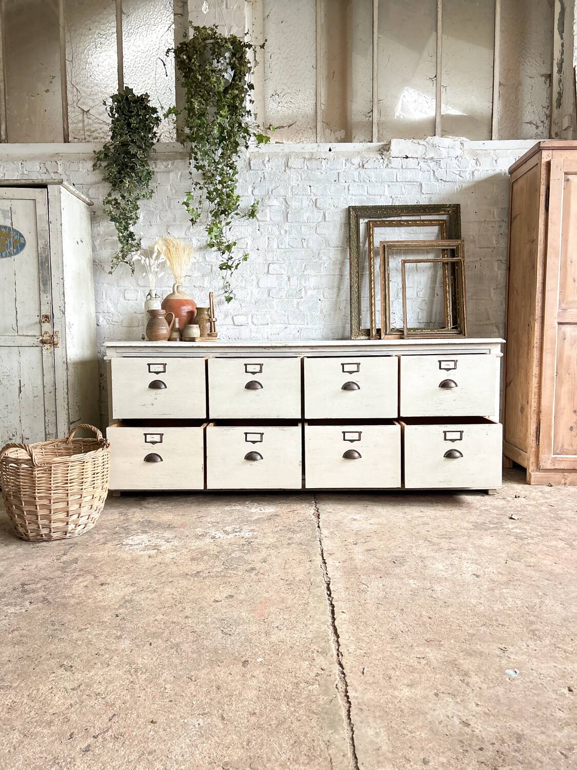 Old haberdashery furniture with original patina