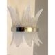 Belt sanded”palmette” murano glass wall sconce