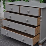 English pine chest of drawers