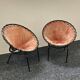 Hans Olsen Suede lounge chair pair for Lusch – 1950s mid-century