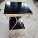 Small 2-tier metal and wooden stand 1960