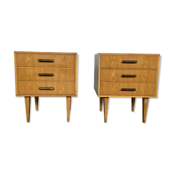 Paire de mini commodes des années 50 60