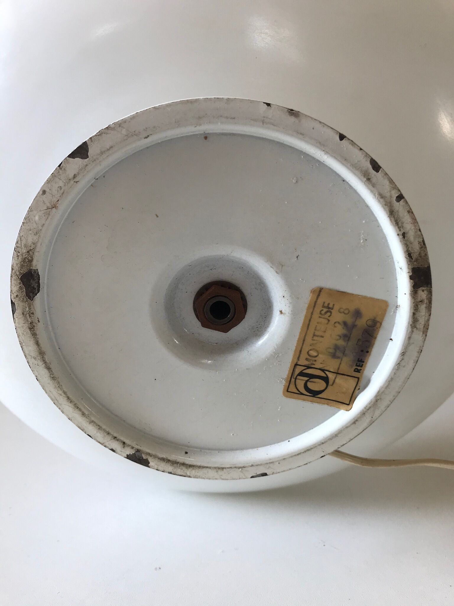 Opaline and brass opaline lamp 70