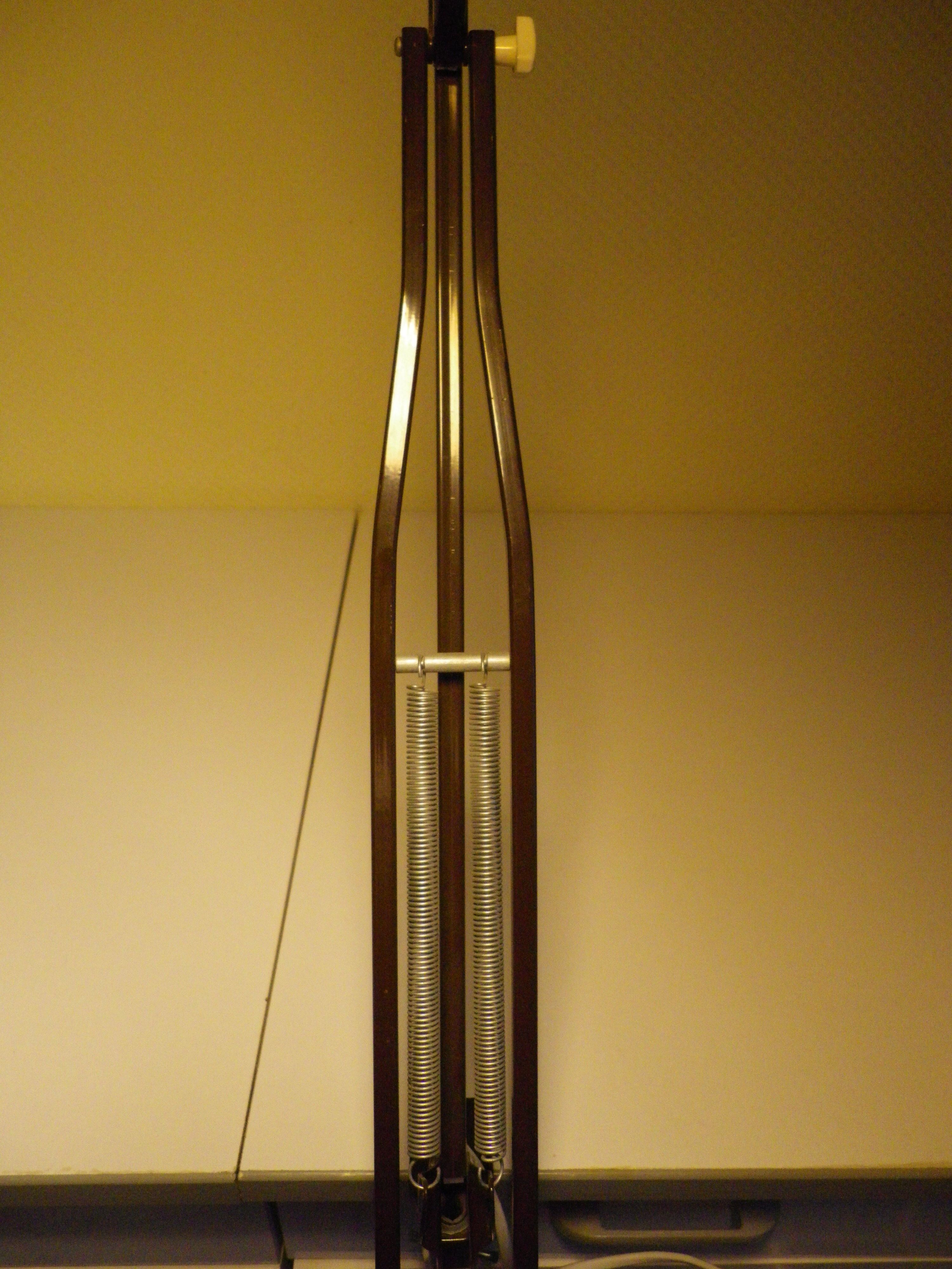 Lamp architect with lampshade in enamelled plate and 2 articulated arms brand ledu