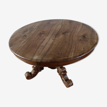Oval dining room table early xxth walnut