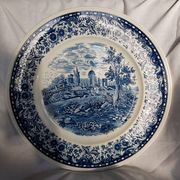Grand plat de service rond en porcelaine Château Bleu de Villeroy & Boch