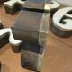 Lot of 18 aluminum sign letters