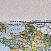 Carte politique de France vintage