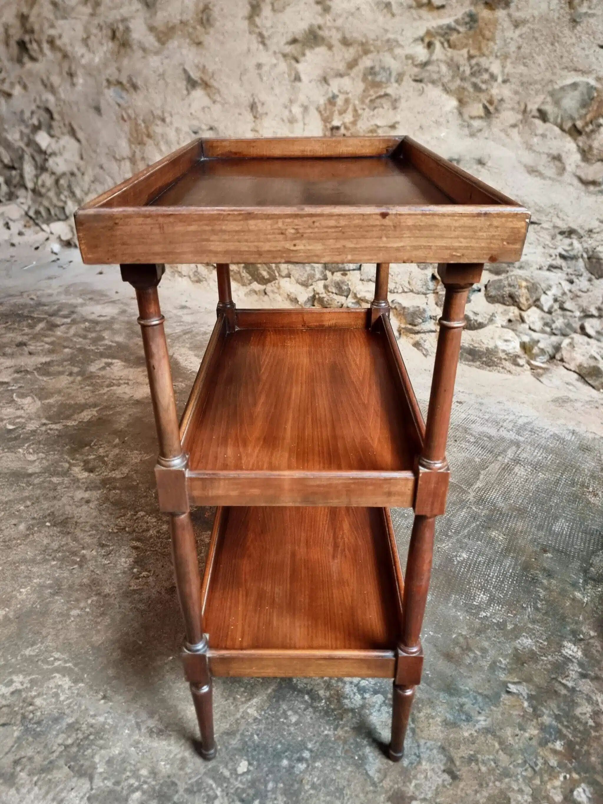 Vintage French shelf in cherry wood, 1920s.