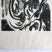 Nicole quétin, the grass lights up its lights, c. 1990. etching signed in pencil