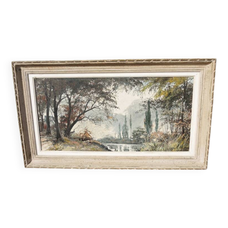 Ancien Tableau Huile sur Toile Signé Hippolyte Riondet