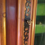 Vintage glass library in solid cherry