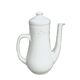 White ceramic coffee pot from Sarreguemines.