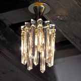 Glass ceiling lamp, kinkeldey, Germany, 1970