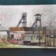 French vintage oil painting on canvas of a mine, signed M. L. Bertin Eustache