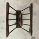 Vintage magazine rack in solid wood.