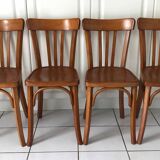 4 chaises bistrot années 50 type Baumann