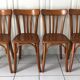 4 chaises bistrot années 50 type Baumann