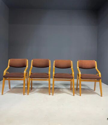 Set of chairs by Ludvík Volák for Dřevopodnik Holešov, Czechoslovakia, 1970s
