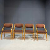 Set of chairs by Ludvík Volák for Dřevopodnik Holešov, Czechoslovakia, 1970s