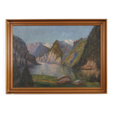 Painting "The River in the Mountains”, Scandinavian design, 1970s