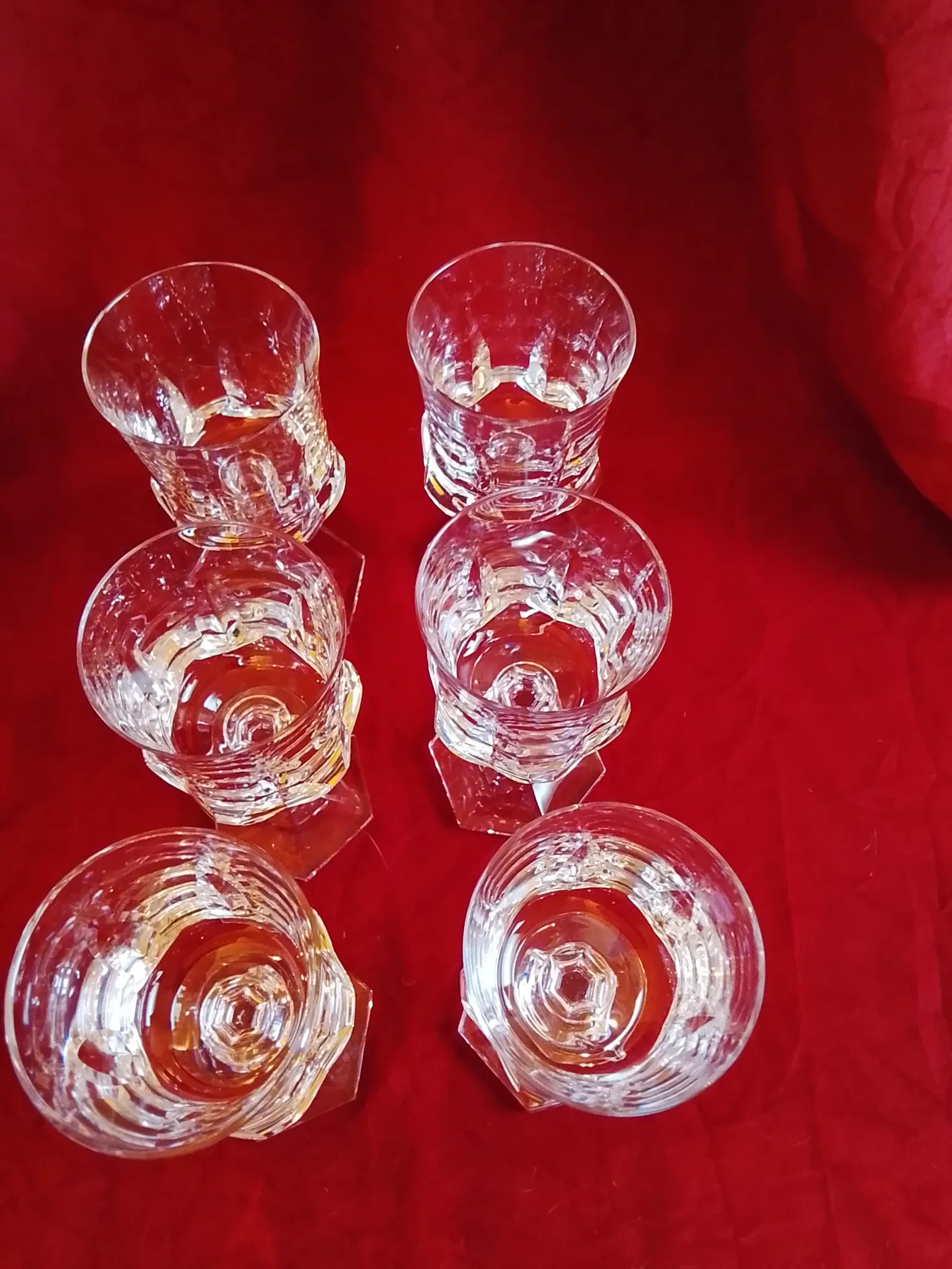 Set of 6 stemmed glasses in crystal "villeroy & boch"