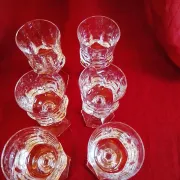 Set of 6 stemmed glasses in crystal "villeroy & boch"