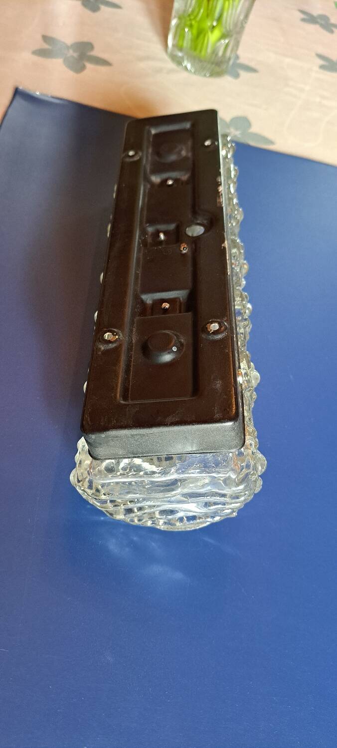 Old bubbled glass wall light from the 60s.